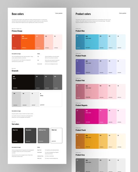 Colors and Typography for Web Design System by Daniel Wodziczka for Software Mansion on Dribbble Typography Design System, How To Make A Color Palette, Dashboard Color Palette, Web Design Color Palette, Color Palette For Website, Ui Color Palette, Design System Ui, Make A Color Palette, Web Design Color