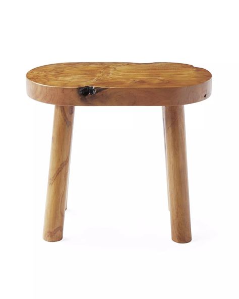 Teak Oval Stool | Serena and Lily Teak Shower Stool, Woodland Cabin, Beautiful Imperfections, Bath Stool, Bathroom Stool, Shower Stool, Serena Lily, Small Showers, Small Bench