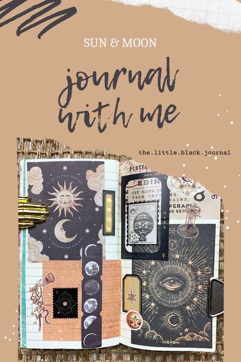 Moon Junk Journal, Moon Journal Ideas, Jurnal Bullet Ideas, Moon Scrapbook, Moon Journaling, Junk Journal Inspiration, Artistic Journaling, Scrap Journal, Art Scrapbook