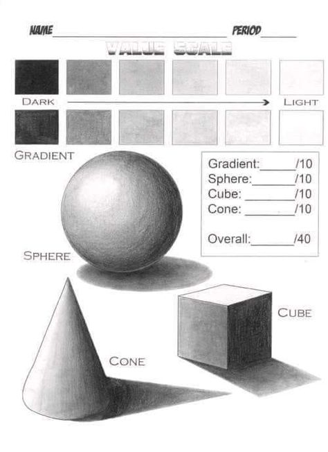 Value Scale, Value Drawing, Classe D'art, Art Handouts, Inkscape Tutorials, High School Art Lessons, Value In Art, Shading Techniques, Pencil Shading