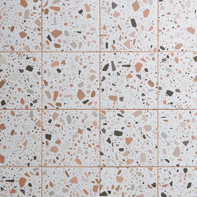 Confetti a 8" x 8" Terrazzo Italian Porcelain Floor & Wall Tile by Quintessenza Ceramiche. Made and Imported from Italy. The ultimate compliment to the popular Tinte series which is available in our catalog. The Terrazzo Look of these tiles showcases different colors of aggregate to give you high variations and compliment any interior or exterior space. It has an antislip surface with a rating of R10 and a PEI rating of IV for high durability and foot traffic. Elevate your interior or exterior s Terrazzo Tile Kitchen Backsplash, Terrazzo Colour Palette, Venetian Flooring, Terrazzo Product, Bathroom Terrazzo Floor, Terrazzo Tile Bathroom, Terrazo Tile, Coloured Tiles, Terrazzo Floor Tiles