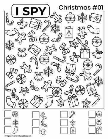 Christmas I Spy 01 Christmas Worksheets Preschool Math Activities, Christmas School Worksheets, I Spy Christmas Printables For Kids Free, Christmas I Spy Free Printable, I Spy Christmas Printable, Christmas Puzzles For Kids, Christmas Worksheets For Kindergarten, Christmas Worksheets Preschool, I Spy Winter