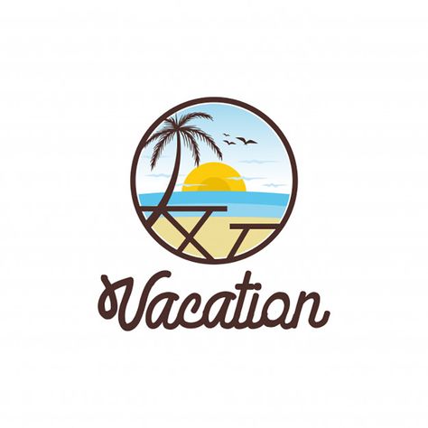 Vacation Logo Design, Vacation Logo, Surf Logo, Wordmark Logo, Butterfly Quotes, City Logo, Ocean Surf, Fish Logo, Word Mark Logo