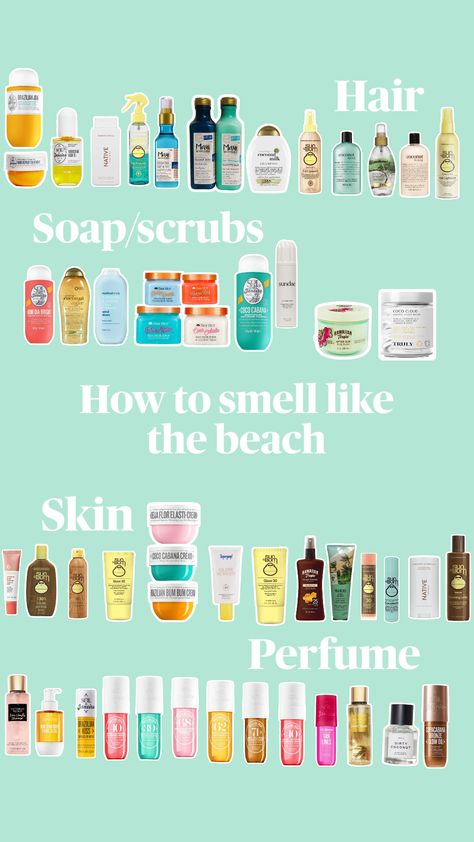 Smell Like The Beach, Summer Necessities, Beauty Boost, Beauty Routine Tips, Power Of Makeup, Basic Skin Care Routine, Shower Skin Care, Perfect Skin Care Routine, Summer Scent