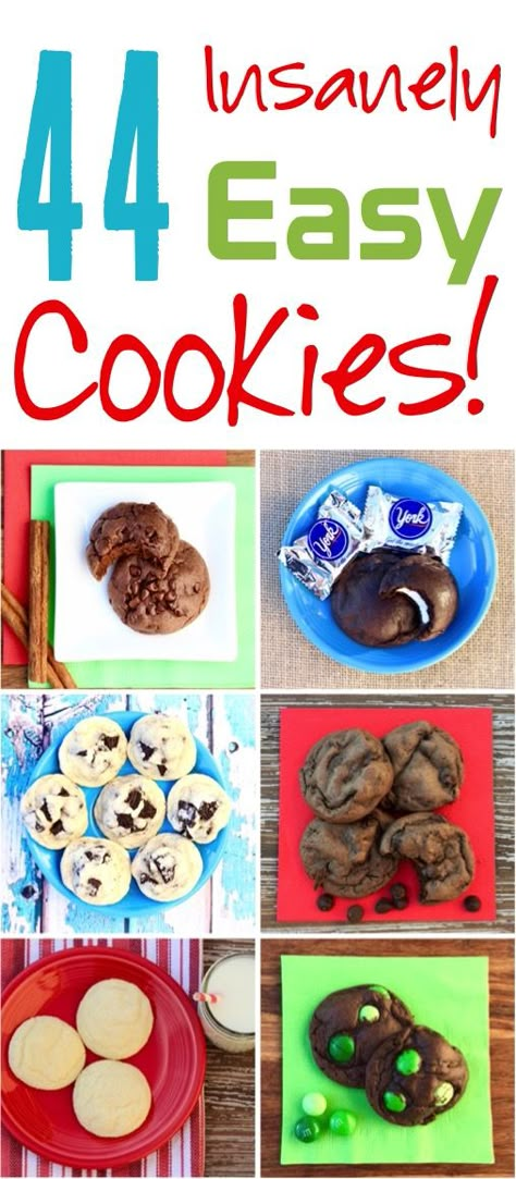 Easy Cookie Recipes! You'll love these quick and easy desserts for a family or a crowd! Talk about SO much flavor for so little work! Fast Easy Cookies 4 Ingredients, Easy Cookies For Cookie Swap, Cheap Cookies For A Crowd, Easy Cookie Swap Recipes, Easy Cookies For A Crowd, Easy Cookie Recipes 4 Ingredients, Quick And Easy Desserts, Cheap Cookies, Cookie Swap Recipes