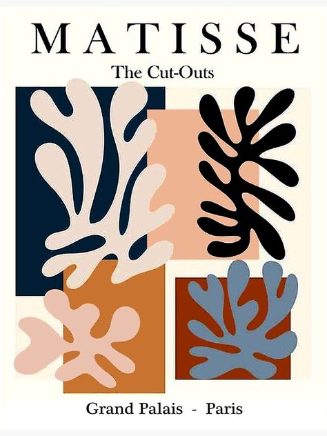 Matisse Exhibition Poster, Henri Matisse Cutouts, Famous Art Prints, Matisse Graphic Design, Matisse Style Art, Matisse Paper Cutouts, Henri Matisse Cut Outs, Henry Matisse Poster, Henri Matisse Collage