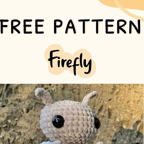 Lightning Bug Crochet Pattern, Crochet Lightning Bug, Crochet Firefly Pattern Free, Crochet Firefly Pattern, Firefly Crochet Patterns, Free Bug Crochet Pattern, Crochet Love Bug Free Pattern, Bug Amigurumi Free Pattern, Firefly Crochet Pattern Free