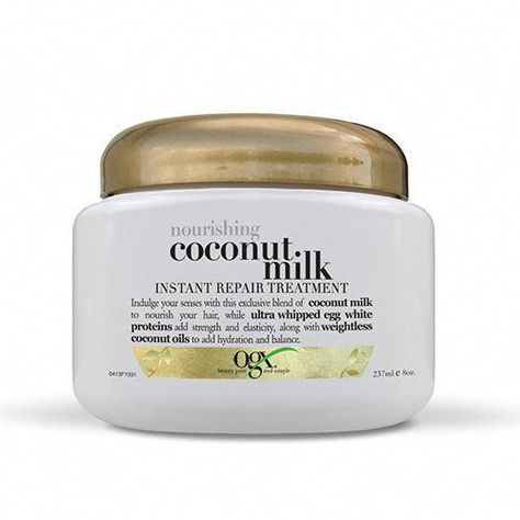 Tratamiento reparador instantáneo Coconut Milk For Hair, Coconut Oil Mask, Oil For Curly Hair, Coconut Oil Hair Growth, Skin Care And Makeup, Hair Repair Treatments, Beauty Products You Need, Coconut Oil Hair Mask, Hair Care Growth