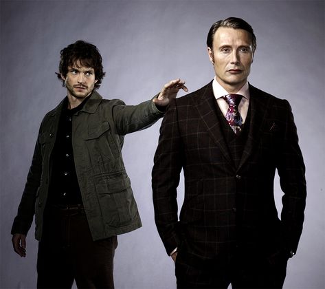 Mads Mikkelsen As Hannibal Lecter & Hugh Dancy As Will Graham Season 2  publicity shots Hannibal Actor, Hannibal Cast, Hannibal Lecter Series, Hannibal Funny, Hannibal Tv Show, Will Graham Hannibal, Hannibal Tv Series, Bryan Fuller, Hannibal Series