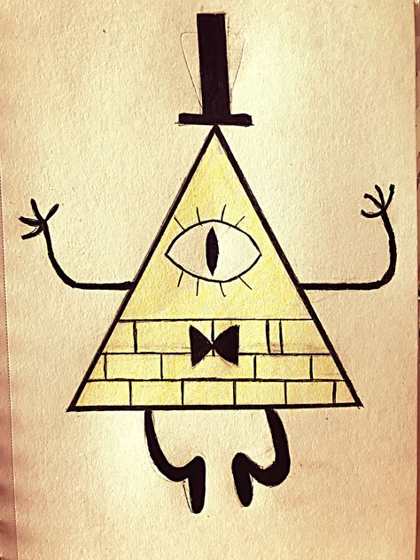 Gravity Falls Easy Drawings, Bill Cipher Painting, Gravity Falls Painting, Bill Cipher Drawing, Gravity Falls Drawings, Cipher Art, Small Doodle, Fall Drawings, Desenhos Gravity Falls