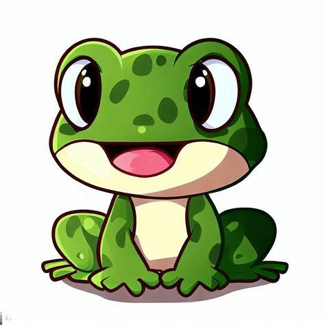 Cute Frog Drawing Cartoons, Cartoon Frog Drawing, Frog Cartoon Drawing, Frog Cartoon Images, Frogs Cartoon, Cartoon Frogs, Frog Cartoon, Hand Art Kids, Baby Frog