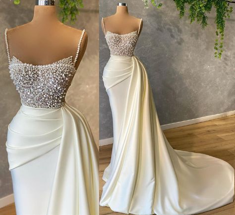 Condition: Brand .Custom-Made Color: White, ivory ,Champagne ect. Custom Size:Standard size or customized size.Feature: 15 days delivery ,100% satisfaction.Actual Images Trumpet Wedding Gown, Evening Wear Dresses, Dresses Luxury, Global Dress, White Evening Dress, Mermaid Evening Dresses, Aso Ebi, Satin Wedding, Party Gowns