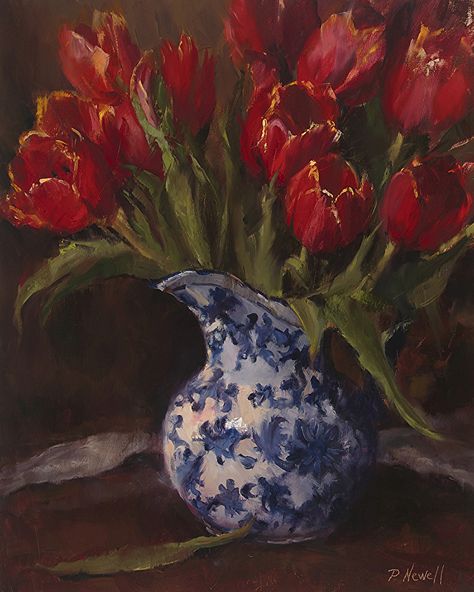 Autobiographical Comics, Writing Fiction, Tulip Painting, Red Tulips, Artist Websites, Red Aesthetic, Painting Tips, Delft, Botanical Art