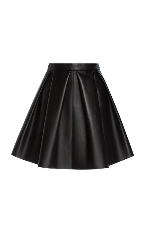 David Koma Pleated A-line Skirt Concert Skirt Outfit, Black Skirt Aesthetic, Black Skirt Leather, Grunge Skirts, Leather Flare Skirt, Leather Black Skirt, Grunge Skirt, Black Leather Skirt, Girls Skirts