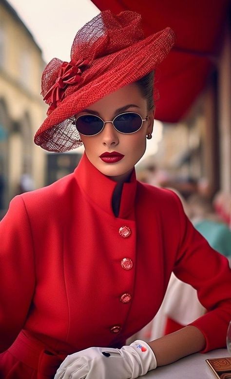 (99+) Secret Woman Love on Tumblr Elegant Outfit Classy, Red Hat, Beautiful Hats, Elegant Outfit, Red Fashion, Elegant Woman, Elegant Fashion, Hat Fashion, Classy Outfits