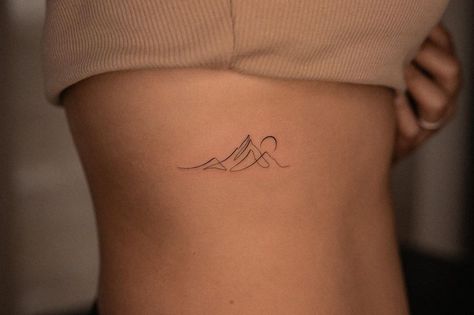 Mountain Tattoo Ideas, Minimal Tattoo Designs, Mountain Tattoo, Minimal Tattoo, Small Tattoos, Tattoo Ideas, Tattoos, Design