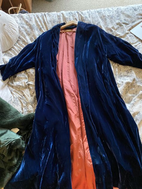 Navy velvet coat Cheering My Way Velvet Kimono Coat, Blue Velvet Winter Outerwear, Lined Velvet Kimono, Vintage Velvet Costume Outerwear, Blue Velvet Jacket, Indie Blue Velvet Dress, Madonna Inn, Velvet Coat, Navy Velvet