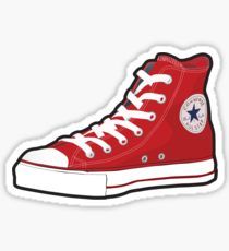 Converse Stickers, Unique Converse, Sneakers Drawing, Snapchat Stickers, Converse Red, Red Converse, Tumblr Stickers, Hydroflask Stickers, Badge Design