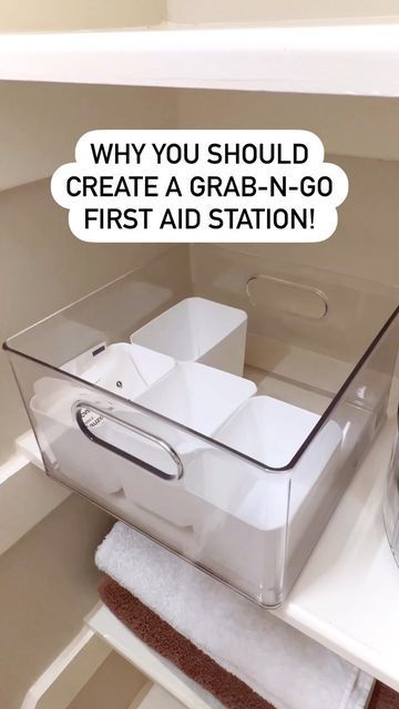 First Aid Drawer, How To Organize First Aid Supplies, First Aid Station Ideas, First Aid Storage Organizing, Band Aid Organization, First Aid Storage Ideas, First Aid Organization Storage, Caddy Organization Ideas, First Aid Organization