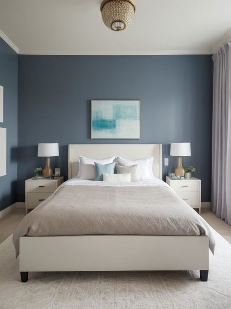 Create a unique and artsy look for your bedroom walls by experimenting with different painting techniques such as ombre or geometric patterns. Use vibrant and contrasting colors to make a bold statement, or opt for soft pastels for a calming and soothing atmosphere. Different Painting Techniques, Diy Painting Ideas, Bedroom Walls, Master Bedrooms Decor, Pastel Blue, Bedroom Wall Art, Geometric Patterns, Soft Pastel, Bedroom Wall