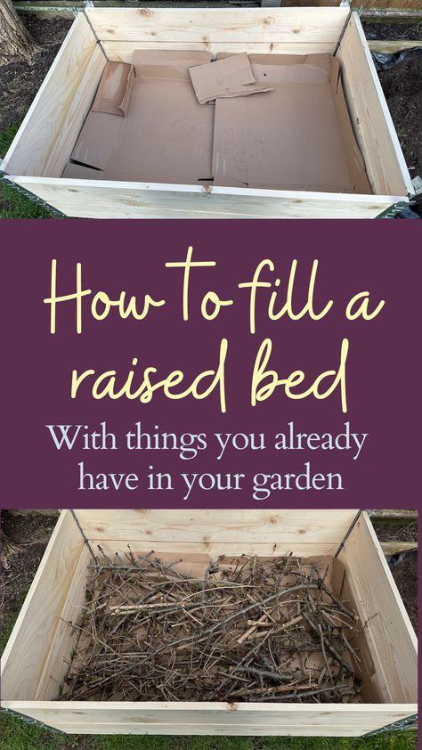 Are you ready to start a new raised bed garden? Have you purchased all the necessary materials and are now wondering just how to fill it? Look no further! With this handy guide, you'll be able to successfully fill your raised bed and create the perfect growing environment for your garden plants. Follow along as we take a step-by-step approach to properly filling your raised bed with the right materials, in the right order, to ensure your plants thrive! Raised Garden Bed Soil, Tall Raised Garden Beds, Raised Garden Beds Diy Vegetables, Wooden Raised Garden Bed, Building Raised Beds, Raised Planter Boxes, Garden Boxes Raised, Building Raised Garden Beds, Raised Flower Beds