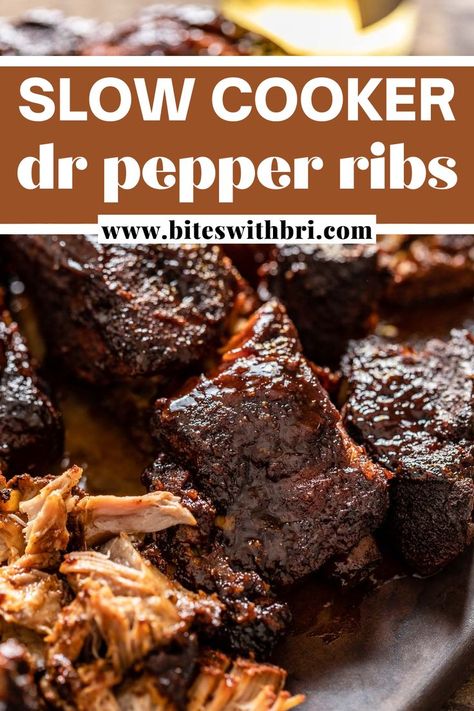 Rib Ends Recipe, Boneless Ribs Crockpot, Dr Pepper Ribs, Crockpot Pork Ribs, Crockpot Bbq Ribs, Crock Pot Ribs, Short Ribs Slow Cooker, Pork Crockpot Recipes, Crockpot Ribs