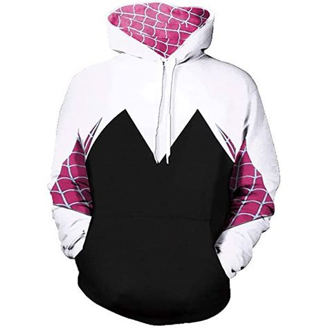 Oversized Hoodies, Coat Outfit, Gwen Stacy, Plus Size Hoodies, Christmas Hoodies, Coat Outfits, Cool Hoodies, Zipper Jacket, Black & White