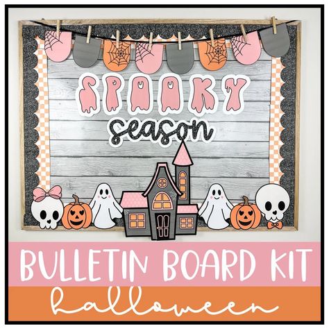 25+ Halloween Bulletin Board Ideas for School Work Room Bulletin Boards, Bulletin Board For October, Classroom Creative Ideas, Boho Halloween Bulletin Board, All About Me Board Ideas Display, Halloween Door Design Classroom, School Theme Bulletin Board Ideas, Ghost Bulletin Board Preschool, Birthday Bulletin Board Ideas For Work