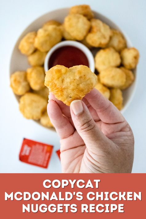 Ever wanted to make your own McDonald’s Chicken Nuggets at home? Here’s how with our easy copycat recipe! Diy Chicken Nuggets, Mc Nuggets, Chicken Nuggets Recipe, Mcdonalds Chicken, Chicken Nugget Recipes, Nuggets Recipe, Frying Oil, Copycat Recipe, Game Food