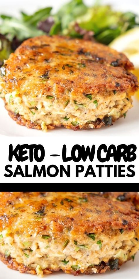 Easy low carb Salmon patties, made with canned salmon a quick healthy lunch or dinner recipe! gluten free and clean eating. Healthy Salmon Patties Recipe, Salmon Recipes Baked Healthy Low Carb, Salmon Muffin Recipe, Salmon Low Fodmap, Keto Shrimp Recipes Low Carb Easy, Keto Wrap Recipes, Low Carb Protein Recipes, Keto Salmon Patties Air Fryer, Keto Salmon Patties Recipes