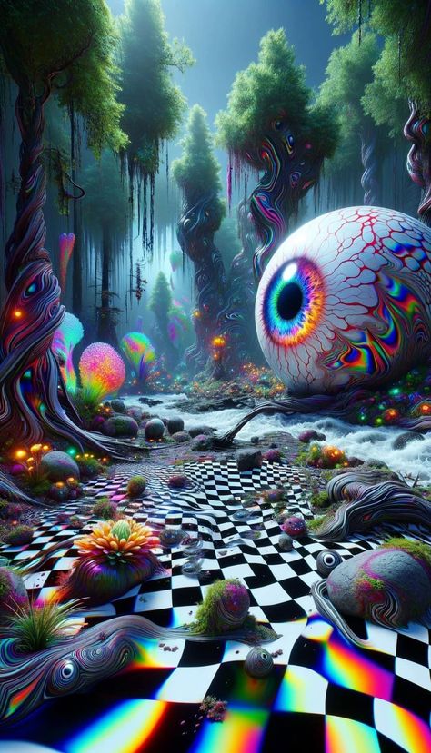 Trippy Photos, Lsd Art, Pic Video, Pink Witch, Trippy Cartoon, Trippy Iphone Wallpaper, Ice Candy, Eyeball Art, Oneplus Wallpapers