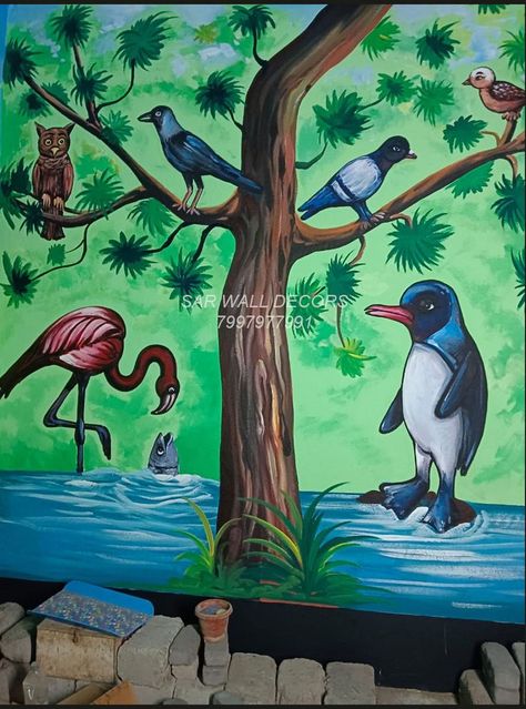 ANGANWADI SCHOOL WALL PAINTING AT BASANTH NAGAR PEDDAPALLY DISTRICT #Play #school #painting #images #wall #educational #primary #Government #best #ups #design #art #nursery #angawadi #ideas #lkg #ukg #1stclass #bala #Hyderabad #cartoon #simple #zpschool #building #upperprimary #highschool #photo #balapainting etc… 7997977991 04040033355 www.sarwalldecors4@gmail.com www.sarwalldecors.com Highschool Classroom, School Wall Painting, Cartoon Wall Painting, Painting Images, School Wall Art, School Cartoon, School Painting, Play School, Cartoon Wall