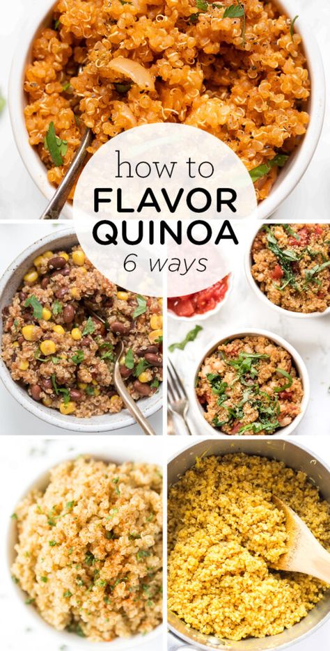 Turmeric Quinoa Recipe, Quinoa Garbanzo Recipes, Flavor Quinoa Recipes, Quinoa With Chicken Broth, Quinoa Flavoring, Quinoa Lunch Recipes Chicken, Quinoa Flavoring Recipes, Best Way To Cook Quinoa, Easy Quinoa Lunch Recipes