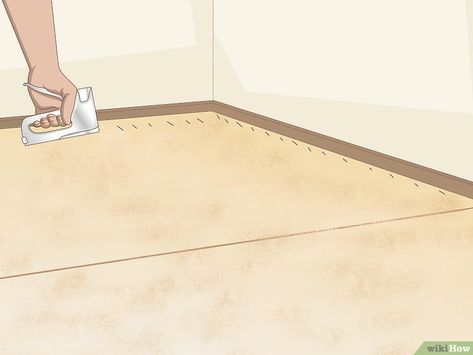 How to Install Carpet (with Pictures) - wikiHow How To Install Carpet, Install Carpet Diy, How To Lay Carpet, Install Carpet, Carpet Fitting, Floor Vents, Carpet Ideas, Carpet Installation, Home Makeover