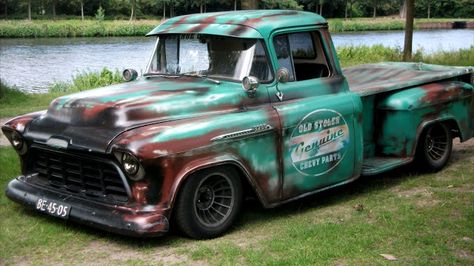 247 AUTOHOLIC: 1956 Patina Apache Chevy Apache, Patina Paint, Shop Truck, Old Truck, Rat Rods Truck, Old Pickup Trucks, Classic Pickup Trucks, Classic Truck, Chevy Pickups