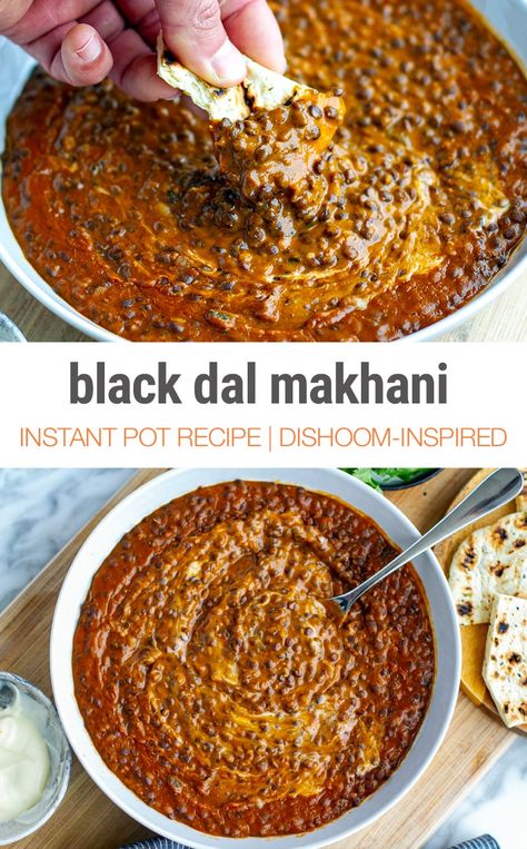 You will love in love with this creamy and buttery Instant Pot black dal recipe inspired by the famous Dal Makhani from London's Indian restaurant chain Dishoom. Made in a fraction of the time compared to the original (which is cooked for 24 hours in the restaurant), this incredible lentil dish will delight with its complex flavors and heavenly texture. It's gluten-free and vegetarian-friendly. #dal #blackdal #dalmakhani #indian #curry #vegetarian #glutenfree #lentils Black Dal Recipe, Kitchen Design Ideas 2023, Kitchen Cabinet Colours, Modular Kitchen Cabinet, Dal Makhani Recipe, Cabinet Colours, Dahl Recipe, Dal Makhani, Countertop Ideas