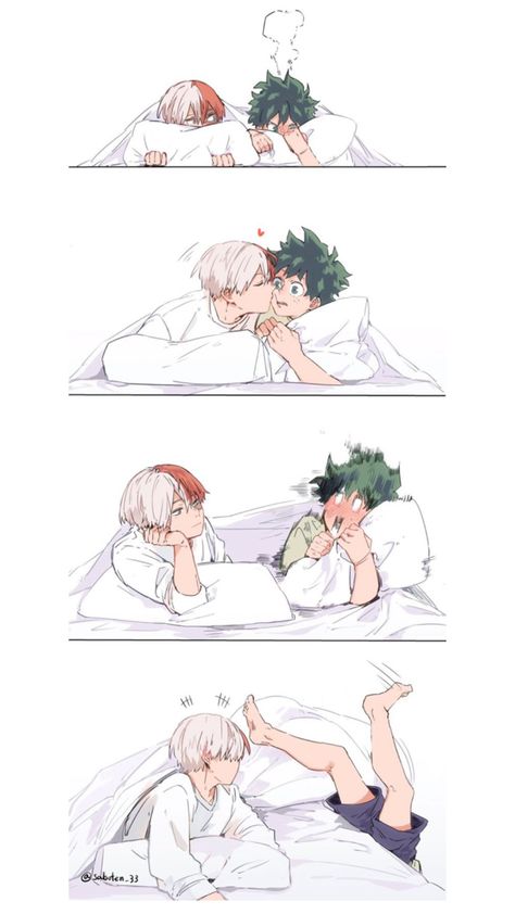 Todoroki X Deku Cute, You Know Who This Mf Look Like, Aideku Kiss, Deku X Todoroki Kiss, Todoroki X Deku X Kacchan, Tododeku Kiss, Tododeku Cute, Tododeku Spicy, Wallpaper Tumblr