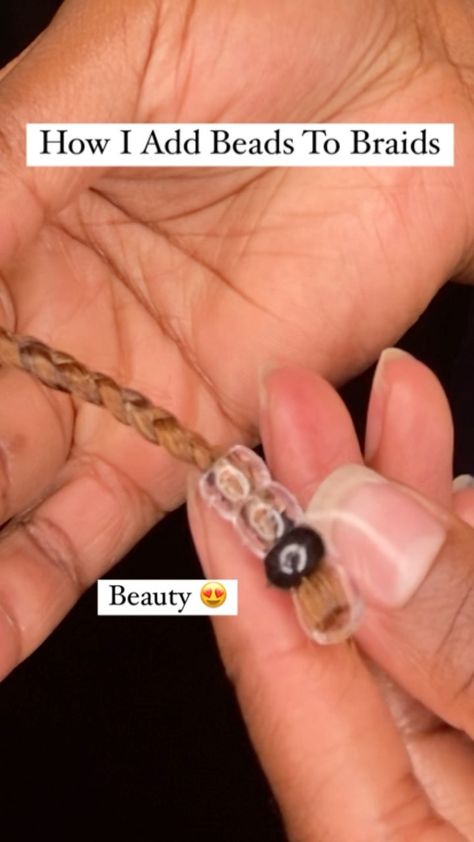 How To Use A Beader For Hair, How Do You Put Beads In Your Braids, How To Put Pony Beads In Hair, How To Tie Beads In Hair, How To Attach Beads To Braids, Adding Beads To Hair, How To Add Beads To Braids, Adding Beads To Braids, How To Put Beads In Hair Braids Tutorial