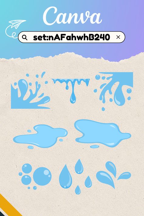 Water Illustration Canva Element Keyword canv Wave Illustration Design, Canva Keywords Elements, Canva Creations, Canva Keywords, Canva Frames, Water Frame, Wedding Planner Binder, Elements Canva, Keyword Elements Canva