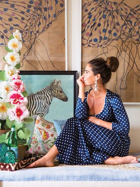 Fashion Friday: The Bohemian Ladylike Chic of Rebecca de Ravenel Bohemian Fashion Illustration, Refined Bohemian Wallpaper, Artsy Chic, Bohemian Apartment, Rebecca De Ravenel, Ladylike Style, Colorful Space, Boho Eclectic, Fashion Friday