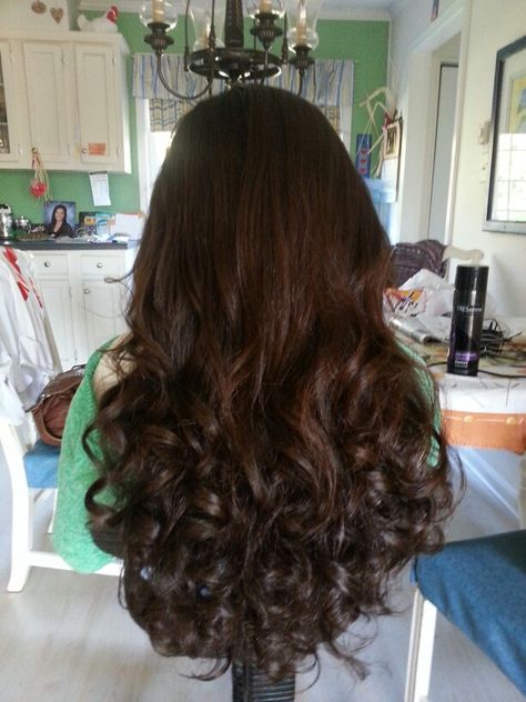 My hair for homecoming! Loose curls at the bottom - straighten the top for a flatter look! Straightened Hair Curled Ends, Curls Only At The Ends, Curled Hair Ends, Straightened Hair With Curled Ends, Straight Top Curly Bottom Hair, Straight Curled Ends, Curls At The End Of Hair, Curly Ends Straight Hair, Straight With Curled Ends