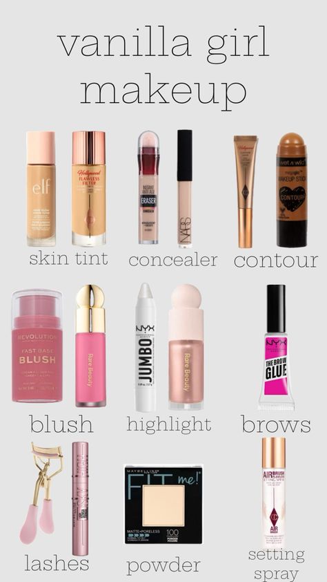 Vanilla Girl Makeup, Preppy Makeup, Maquillage On Fleek, Makeup Order, Flot Makeup, Simple Makeup Tips, Makeup Help, Face Makeup Tips, Types Of Makeup