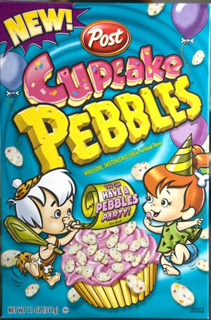 cupcake pebbles Cereal Packaging, Pebbles Cereal, Kids Cereal, Post Cereal, Cereal Brands, Cold Cereal, Rice Cereal, Fruity Pebbles, Breakfast Cereal