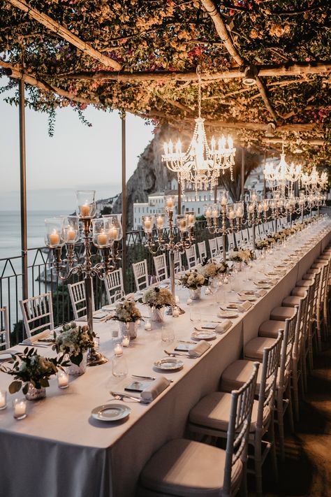 Stunning Amalfi Coast Wedding sunset reception. Wedding Cake Designs, Romantic Weddings, Summer Wedding Venues, Winter Wedding Venues, Amalfi Coast Wedding, Salou, Coast Wedding, Italian Wedding, Italy Wedding