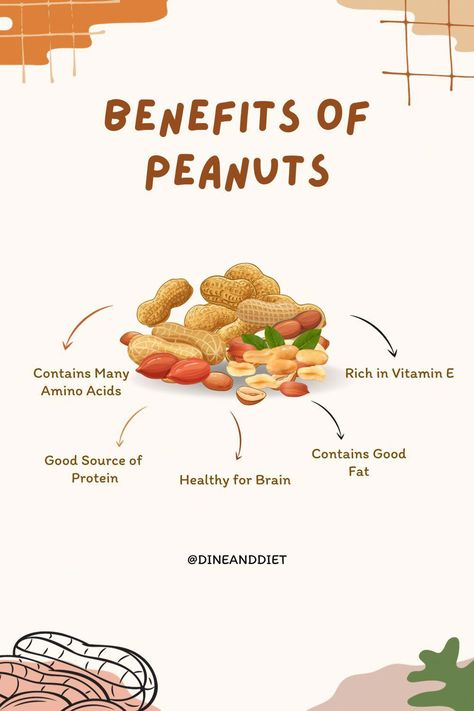 "������benefits of peanuts ������ Did you know that these little powerhouses are packed with benefits? From heart health to a boost in energy, here's why you should go nuts for peanuts: keep follow us:#dineanddiet # #nutrion #life #lifestyle #nutrion #nutrionist #nutrition Peanut Health Benefits, Peanuts Health Benefits, Peanut Benefits, Nuts Health Benefits, Peanut Butter Benefits, Food Creatives, Milk Benefits, Salad Inspiration, Seafood Recipes Healthy