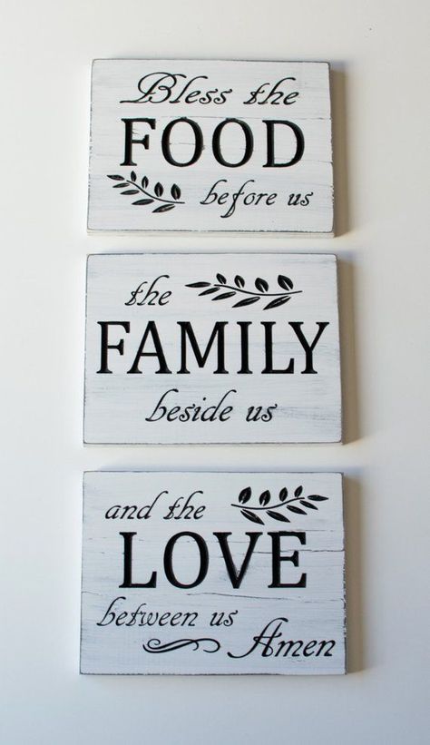 Dining Room Trends, Wooden Carved Signs, Bless The Food, Engraved Sign, Dining Room Wall Decor, Diy Wood Signs, Rustic Wood Signs, Dining Room Walls, Farmhouse Dining