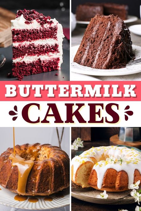 Buttermilk Dessert Recipes, Buttermilk Coffee Cake, Bunt Cake Recipe, Buttermilk Chocolate Cake, Southern Cake, Buttermilk Recipes, Vegetarian Cake, Homemade Cake Recipes, Coffee Cake Recipes