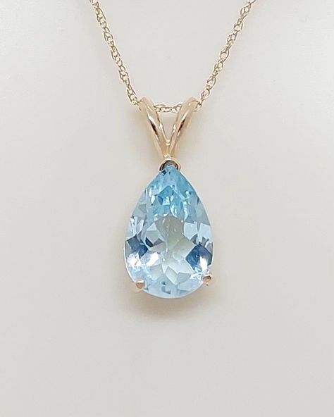 Teardrop SKY BLUE TOPAZ Necklace in 14k Yellow Gold. Natural stone Blue Topaz Pendant. 18 Inches 14k Yellow Gold Rope Chain. Gemstone Jewelry. Sky Blue Topaz December Birthday Stone. Available on Etsy.com Store name AmazingbyAlexander. Product Info: - Stone: 3.35ct Teardrop Sky Blue Topaz. https://amazingbyalexander.etsy.com/listing/1754559581 - Color: Light Blue. - Pendant Measures: 18mm x 7mm. - Stone Measures: 10x7 - Metal: 14k Yellow Gold. - Chain Length: 18 inches Rope Chain. - ... Blue Dress Gold Jewelry, Quince Necklace, Quince Accessories, Light Blue Necklace, Spinel Jewelry, Birthday Stone, December Birthday, Blue Topaz Necklace, Gold Rope Chains