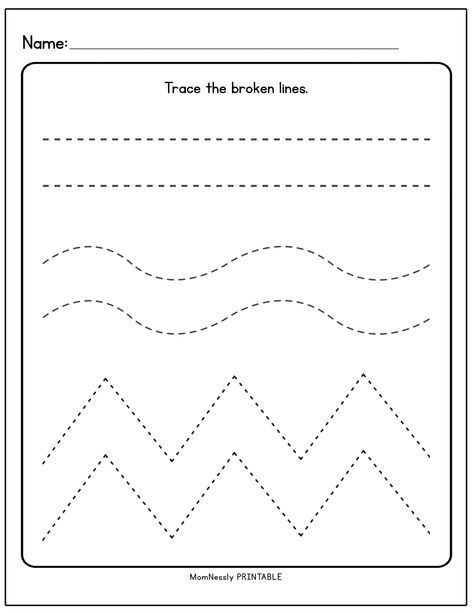 Tracing Lines Worksheets - Tribobot x Mom Nessly Tracing Lines Worksheets, Lines Worksheet, Line Tracing Worksheets, Pre Writing Practice, Tracing Worksheets Free, Tracing Lines, Broken Lines, Sistem Solar, Dot Worksheets