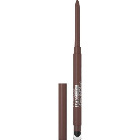 MaybellineTattoo Studio Smokey Gel Pencil Eyeliner - 40 Smokey Brown - 0.01oz: Waterproof, Long-Lasting, Matte Finish Smudge Proof Eyeliner, Maybelline Tattoo, Gel Eyeliner Pencil, Maybelline Makeup, Brown Eyeliner, Natural Lip Balm, Waterproof Eyeliner, Gel Eyeliner, S Tattoo